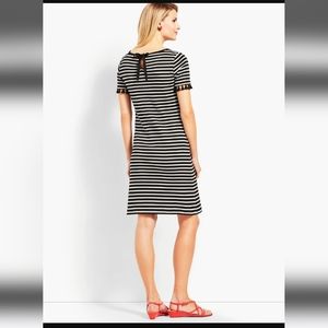 Talbots Tassel Trim Striped Shift Dress Size Small